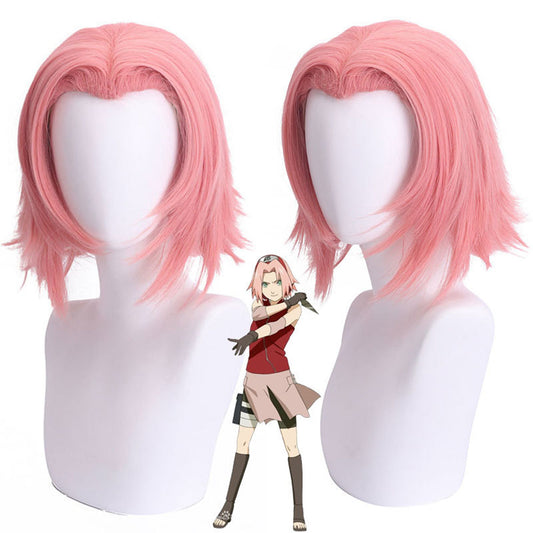 Naruto Costume Haruno Sakura Cosplay Wig with Headband