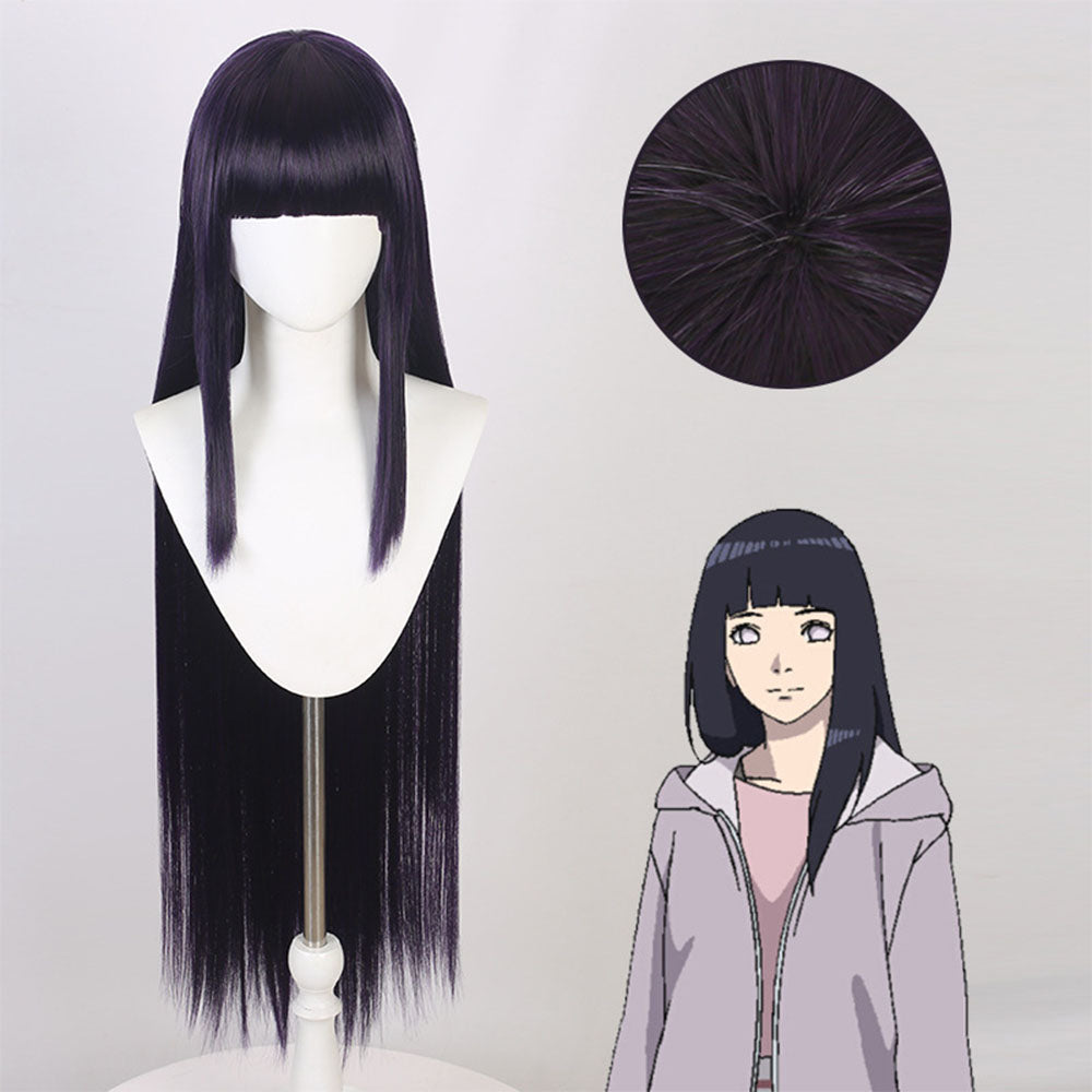 Naruto Costume Hyuuga Hinata Cosplay Wig with Headband