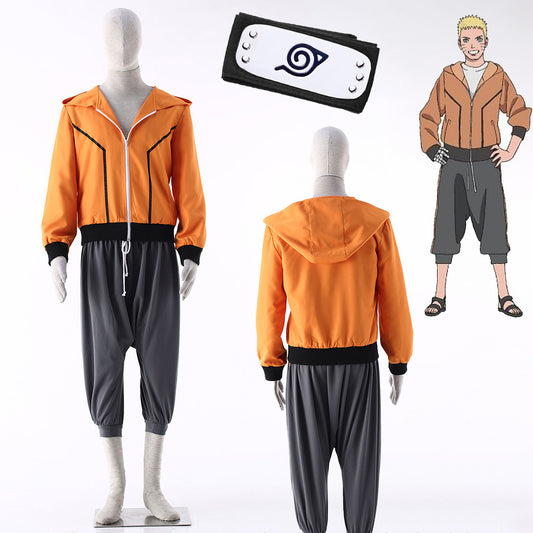 Anime Naruto The Last Naruto as Father Cosplay Costume Outfit Kit