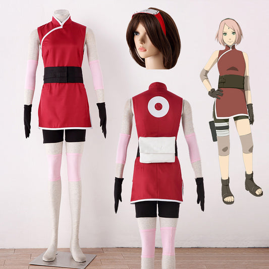 Anime Naruto The Last Haruno Sakura Cosplay Costume Outfit Kit