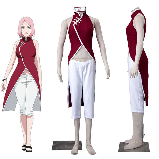 Anime Boruto Haruno Sakura Cosplay Costume full Outfit Kit