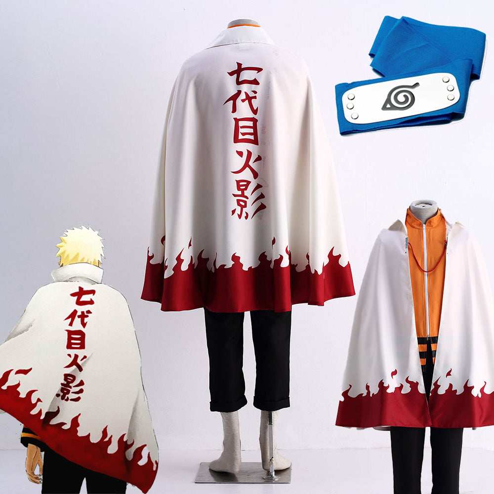 Naruto Shippuden Costume Naruto 7th Hokage Cosplay Cloak