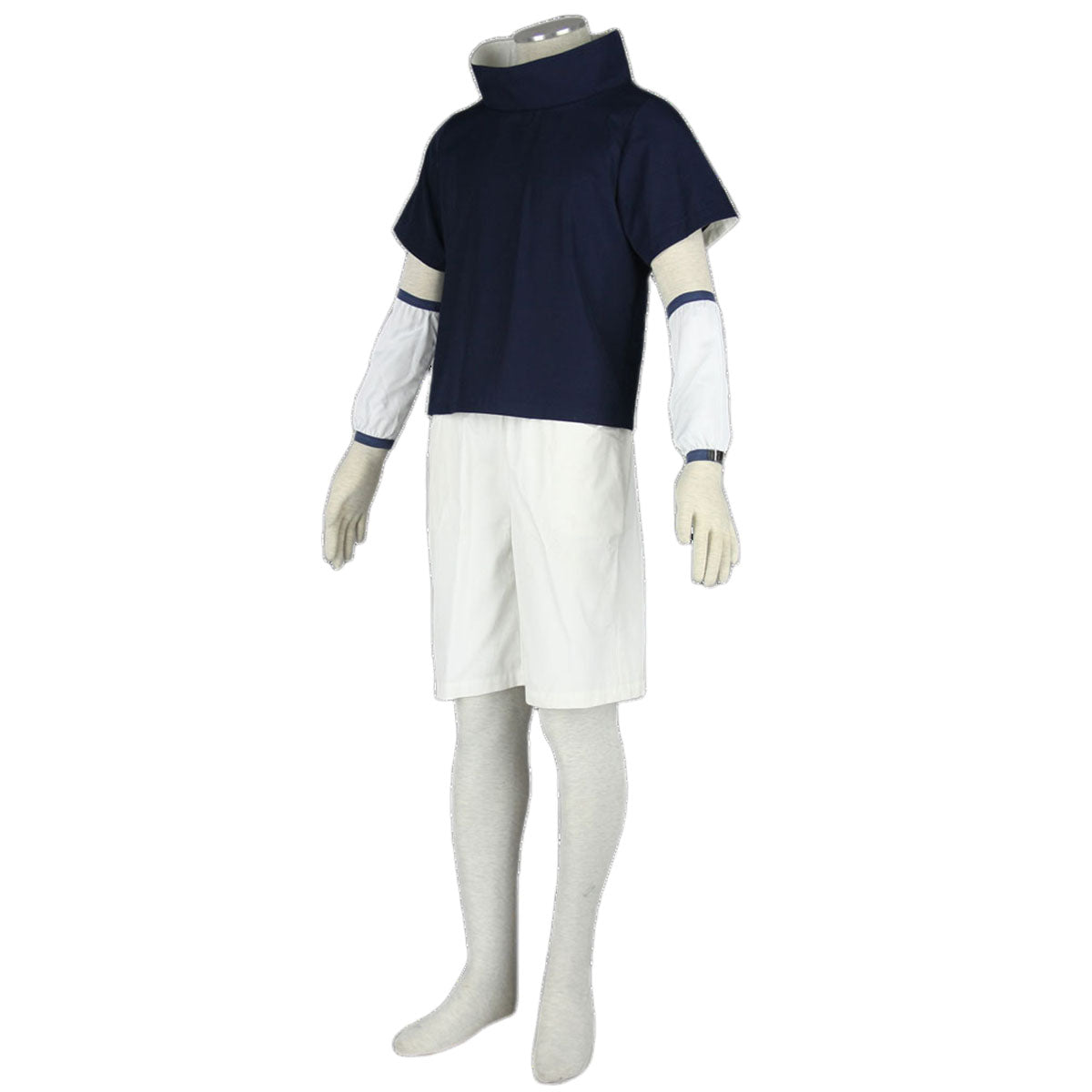 Anime Naruto Shippuden Cosplay Childhood Uchiha Sasuke Costume Outfit Kit with Wig